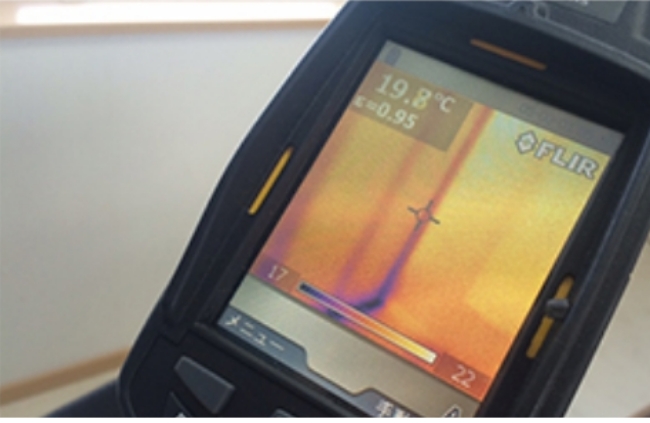 画像：サーモグラフィによる調査
