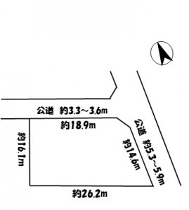 各務原市 売地 1,120万円 川島の区画図
