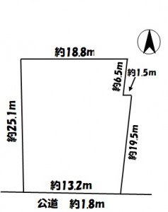 一宮市千秋町 売地 1,995万円 千秋 千秋の区画図