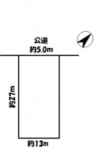 江南市前飛保町 売地 800万円 門弟山 古知野の区画図