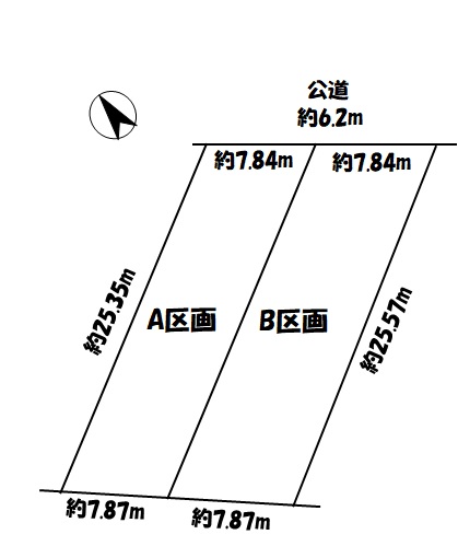 江南市和田町天神 798万円 古知野北/北部の区画図