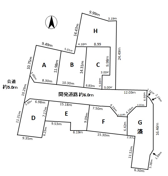 犬山市裏之門　D区画　1,120万の区画図
