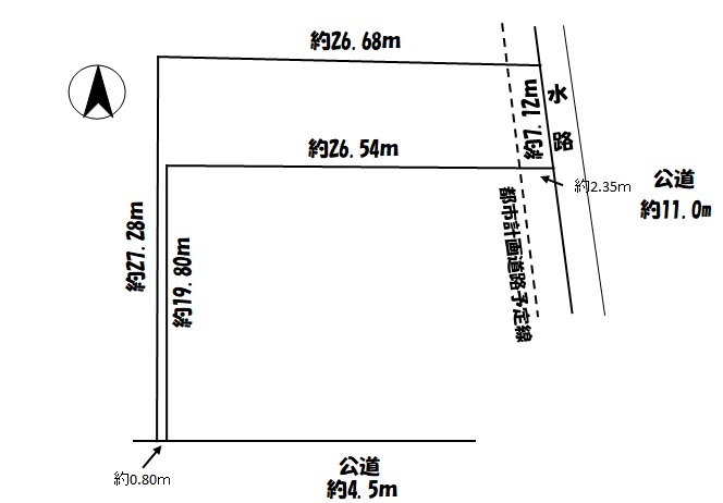 岐阜市岩地 980万 長森東/長森の区画図