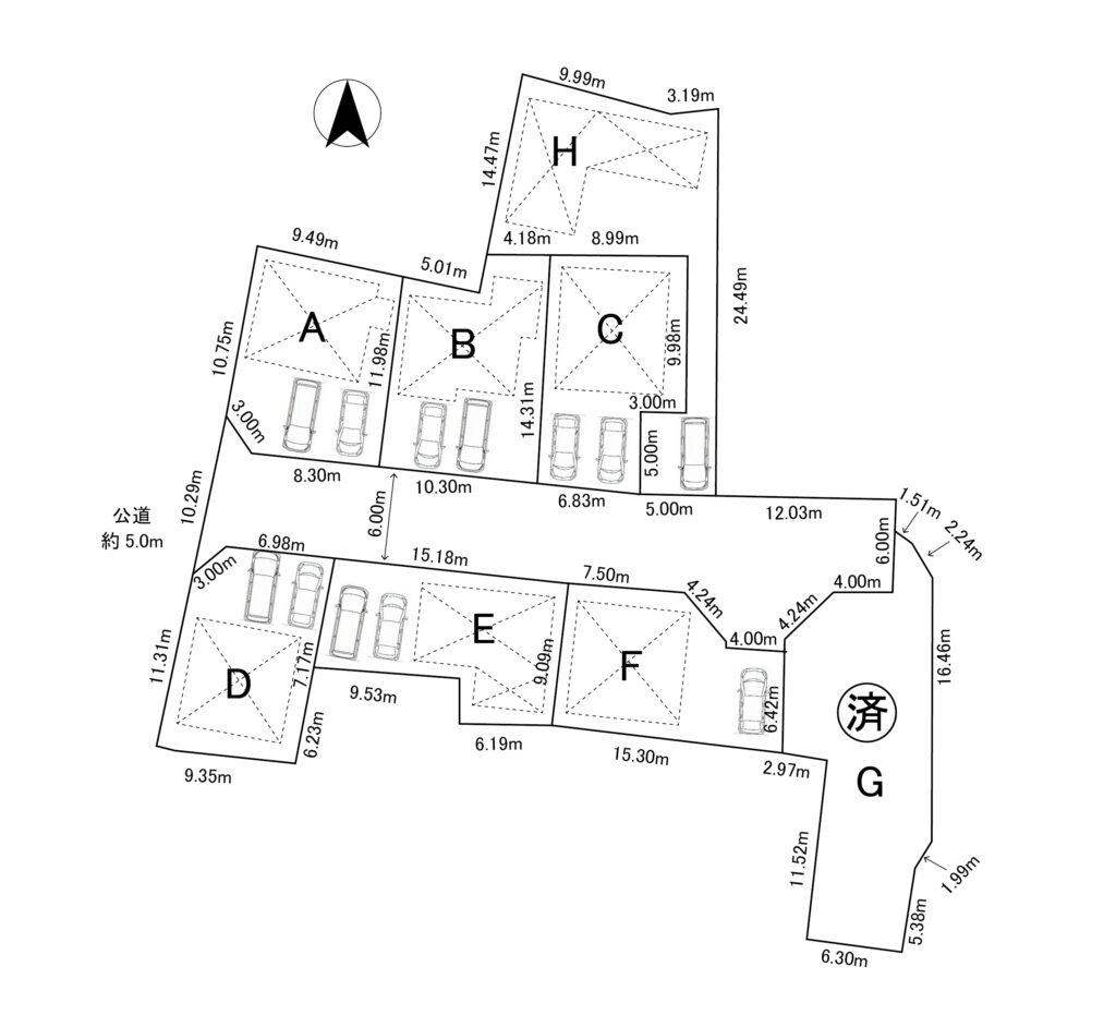 おすすめ◆犬山市裏之門 C区画 「楽田」駅徒歩2分の区画図