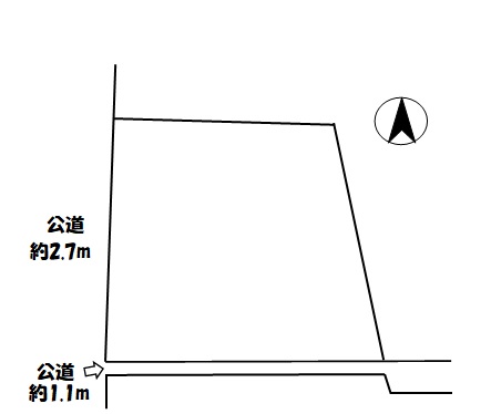 大口町上小口 売地 1,000万円 大口北 大口の区画図