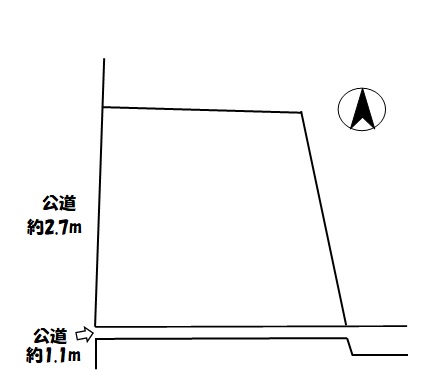 大口町上小口　売地　1,000万円　大口北　大口の区画図