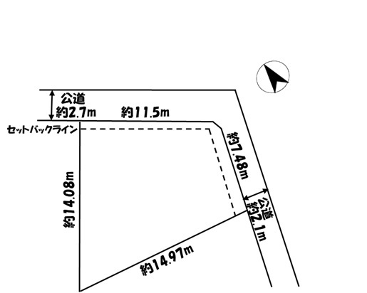 江南市古知野町　売地　1,840万円　古知野南/古知野の区画図